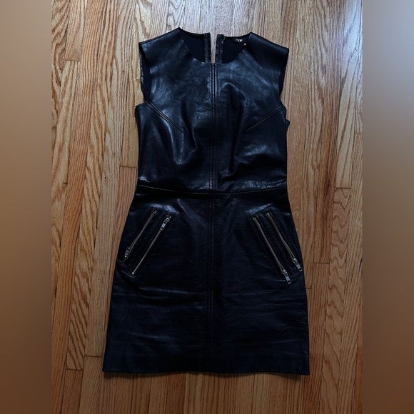 leather mini dress long sleeve APHERO Long-sleeved stretch leather mini dress with metal details –  Fernando Berlin main image 1